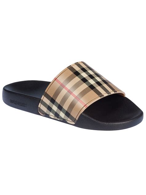 burberry sliders women's|burberry flip flops for women.